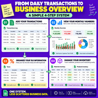 Small Business Accounts & Tax Toolkit + Business Owner HABIT TRACKER