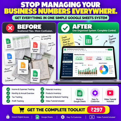 Small Business Accounts & Tax Toolkit + Business Owner HABIT TRACKER