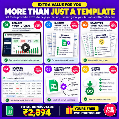 Small Business Accounts & Tax Toolkit + Business Owner HABIT TRACKER