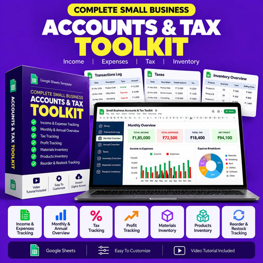 Small Business Accounts & Tax Toolkit + Business Owner HABIT TRACKER