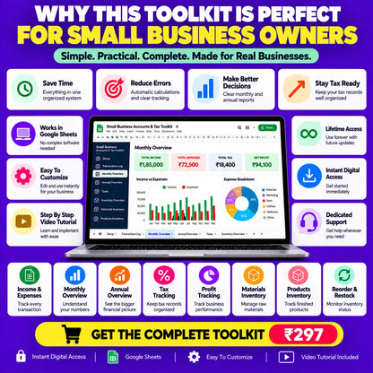 Small Business Accounts & Tax Toolkit + Business Owner HABIT TRACKER